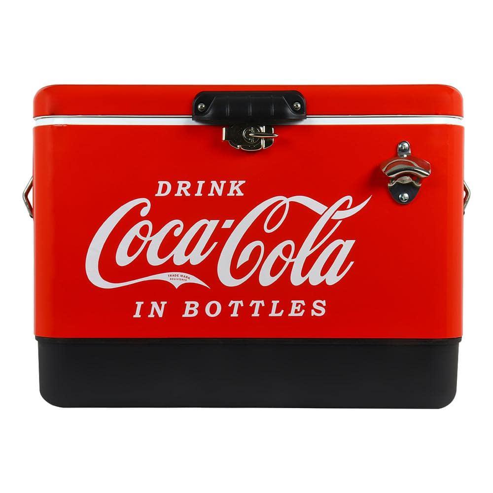 Coca-Cola Coca-Cola Ice Chest Cooler with Bottle Opener, 51L (54 qt), 85 Cans