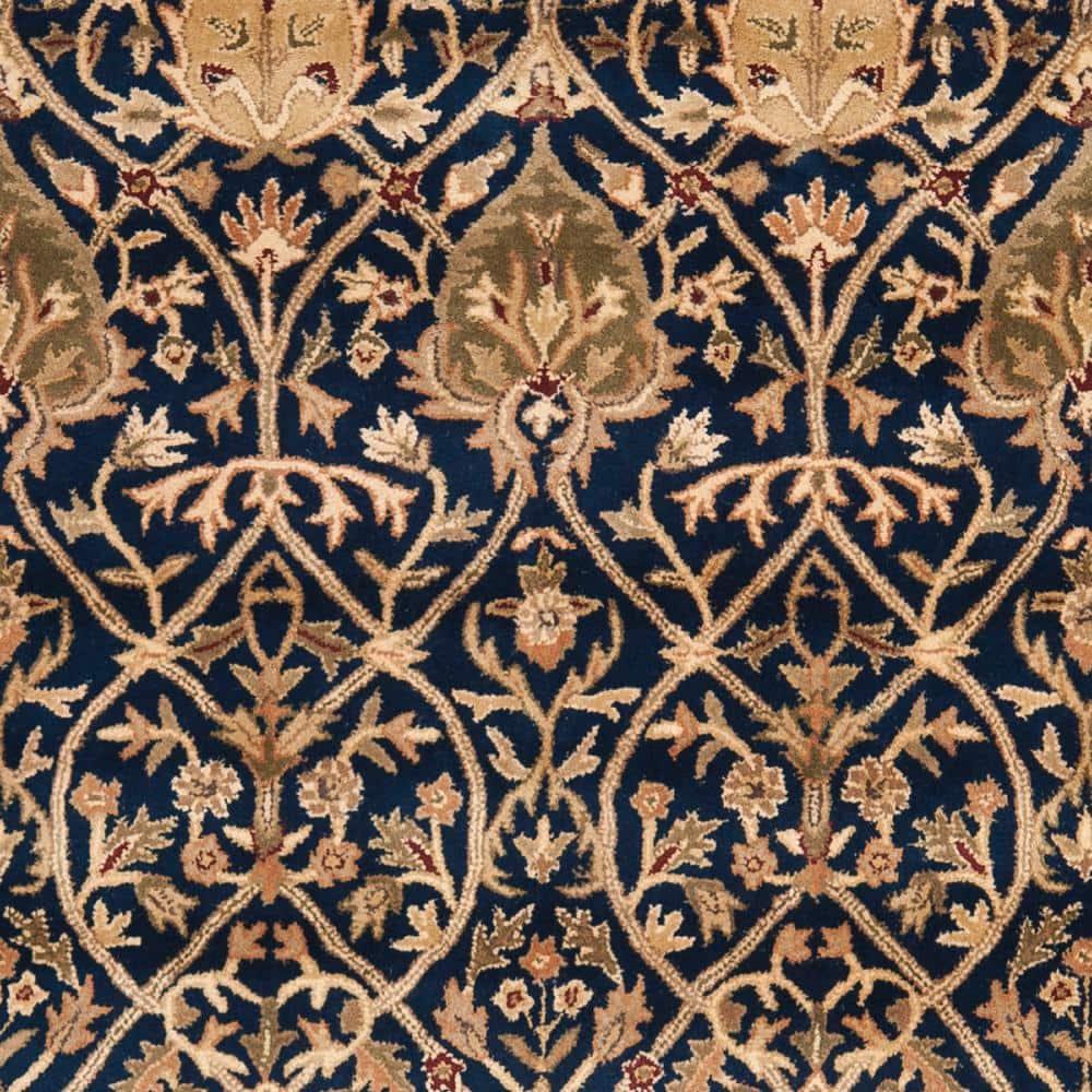 SAFAVIEH Persian Legend Adrian Floral Bordered Wool Area Rug, Blue/Gold, 9' x 12'