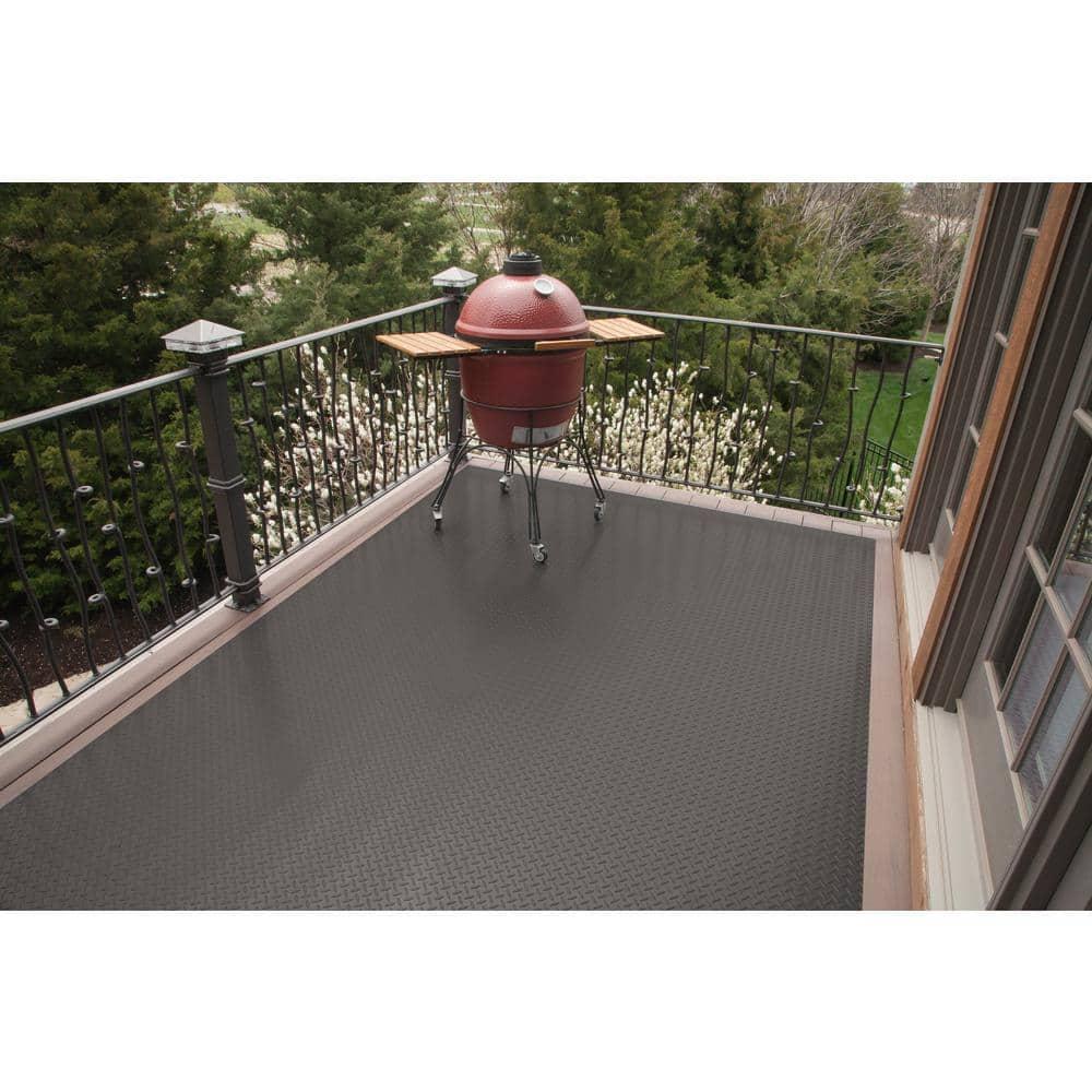 G-Floor 5' x 10' Diamond Tread Garage Flooring Cover - Slate Grey