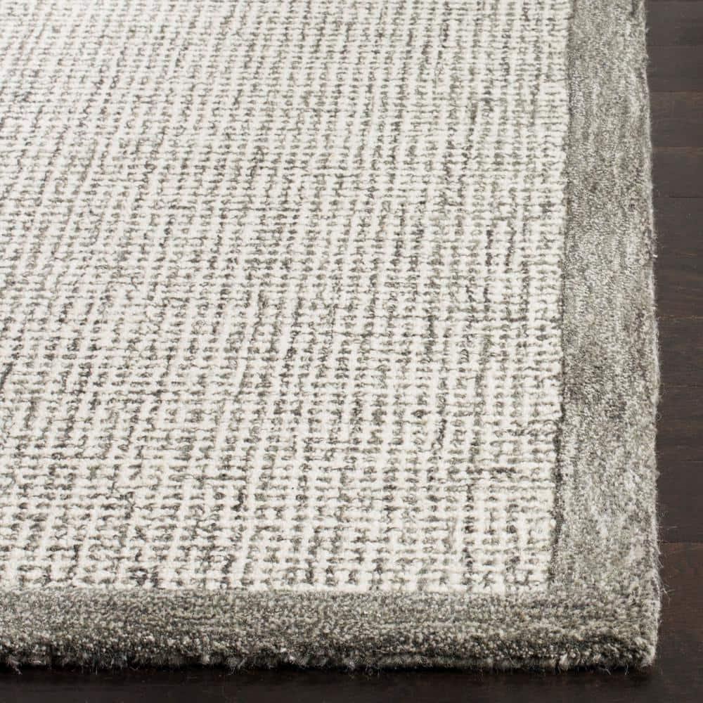 Abstract ABT220 Handmade Indoor Area Rug - Sage/Ivory - 6'x6' - Safavieh