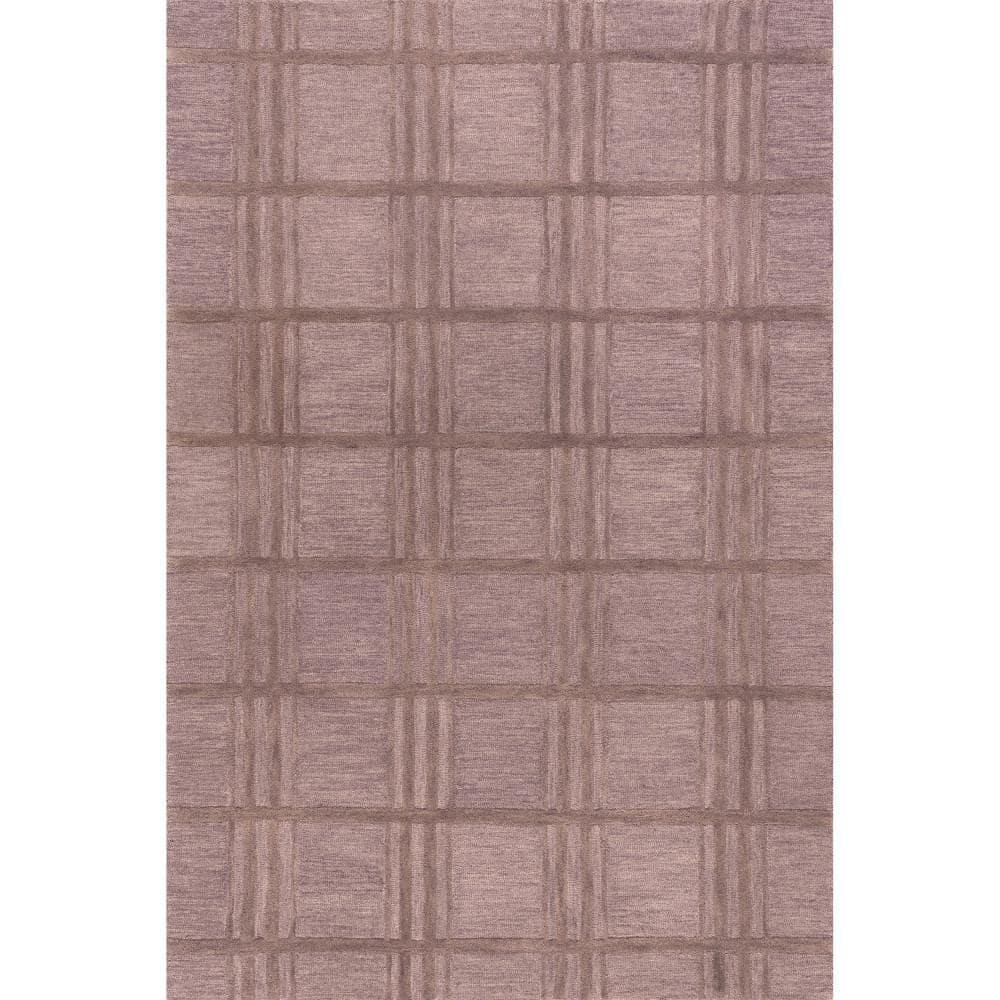 Mallory Plaid Wool Area Rug, 4' x 6', Mallory Mauve