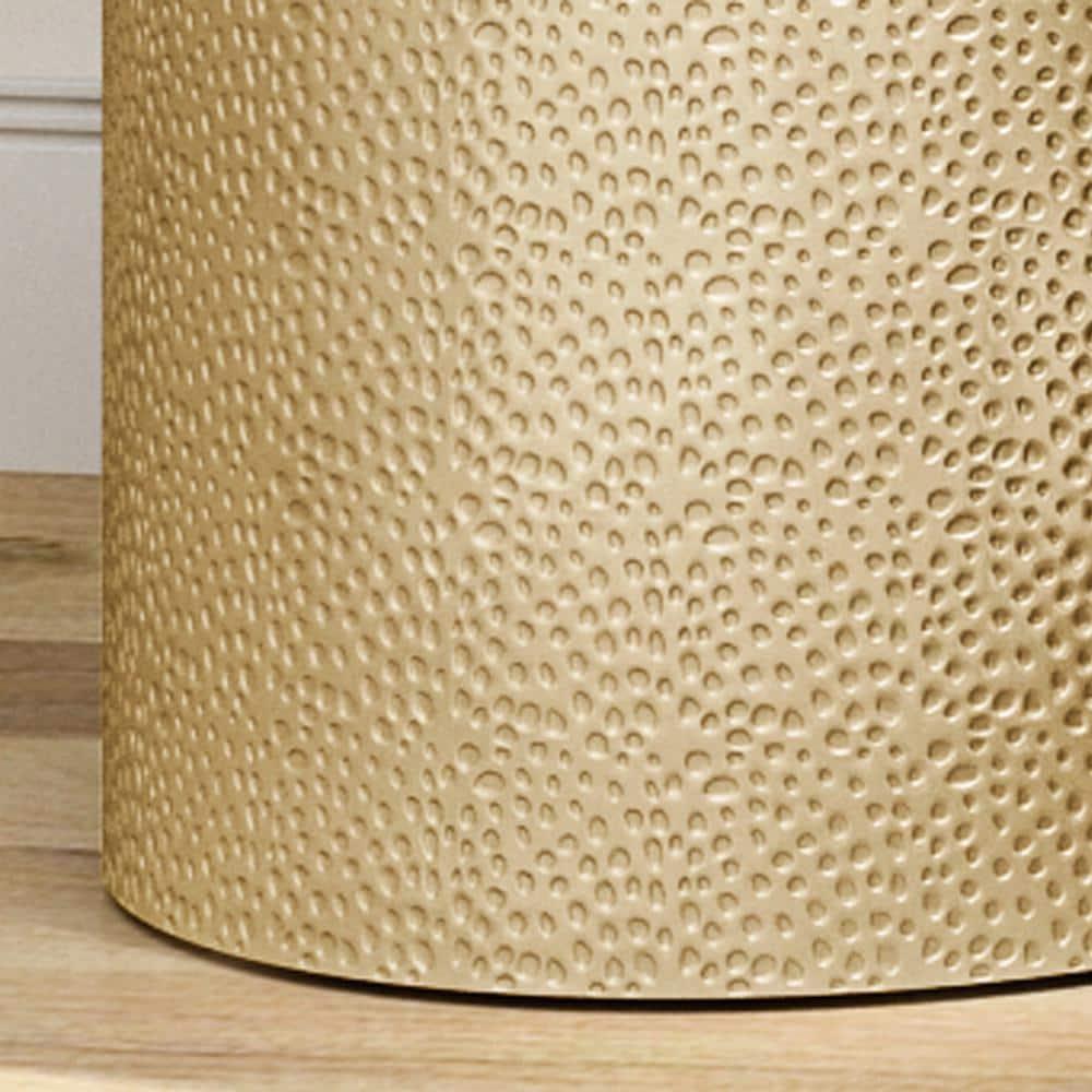 Noble House Alvaro Modern 3 Piece Iron Round Accent and Coffee Table Set, Gold