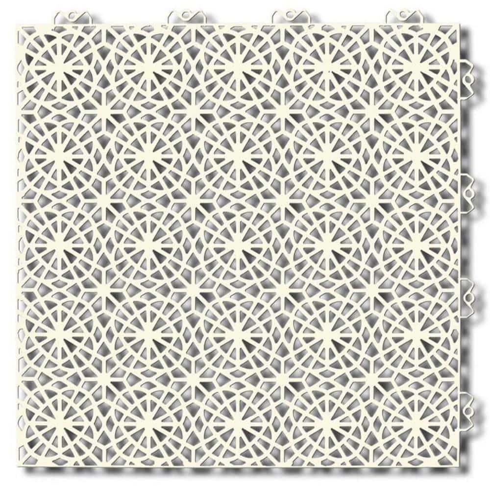 Mats Inc. Bergo Mats Inc. 14.9'' W x 14.9'' L Garage Flooring Drain Tiles in Sandstorm (Set of 14)