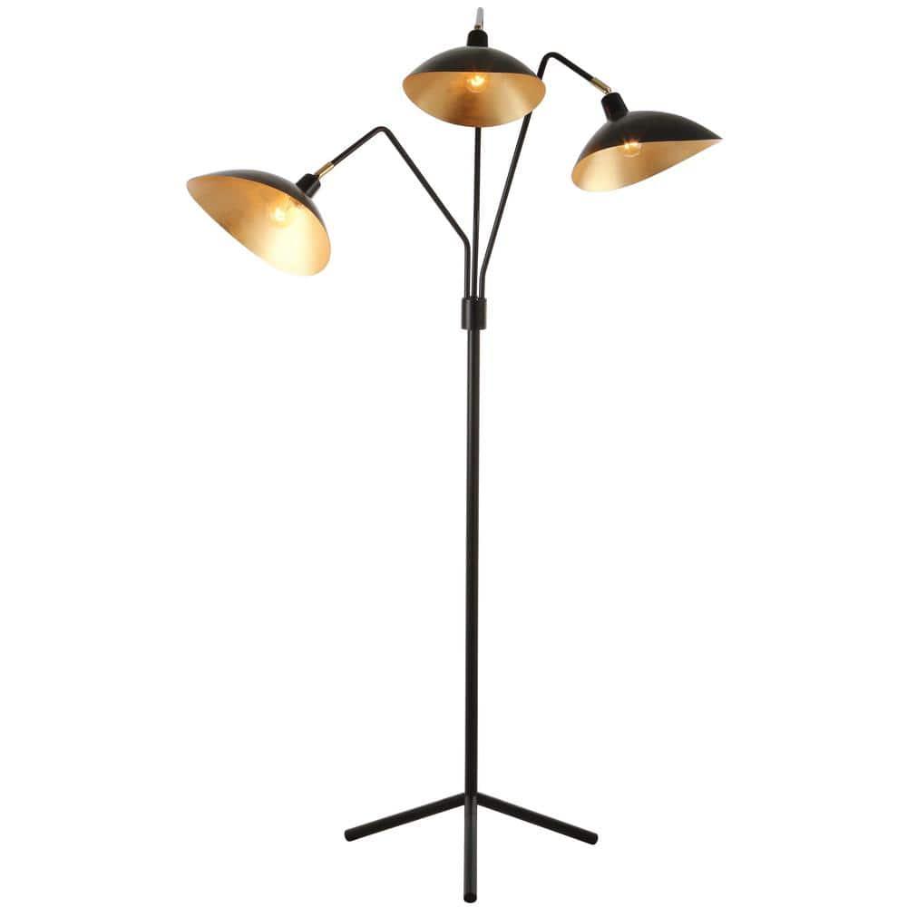 Iris Floor Lamp - LIT4361 - Black/Gold - Safavieh