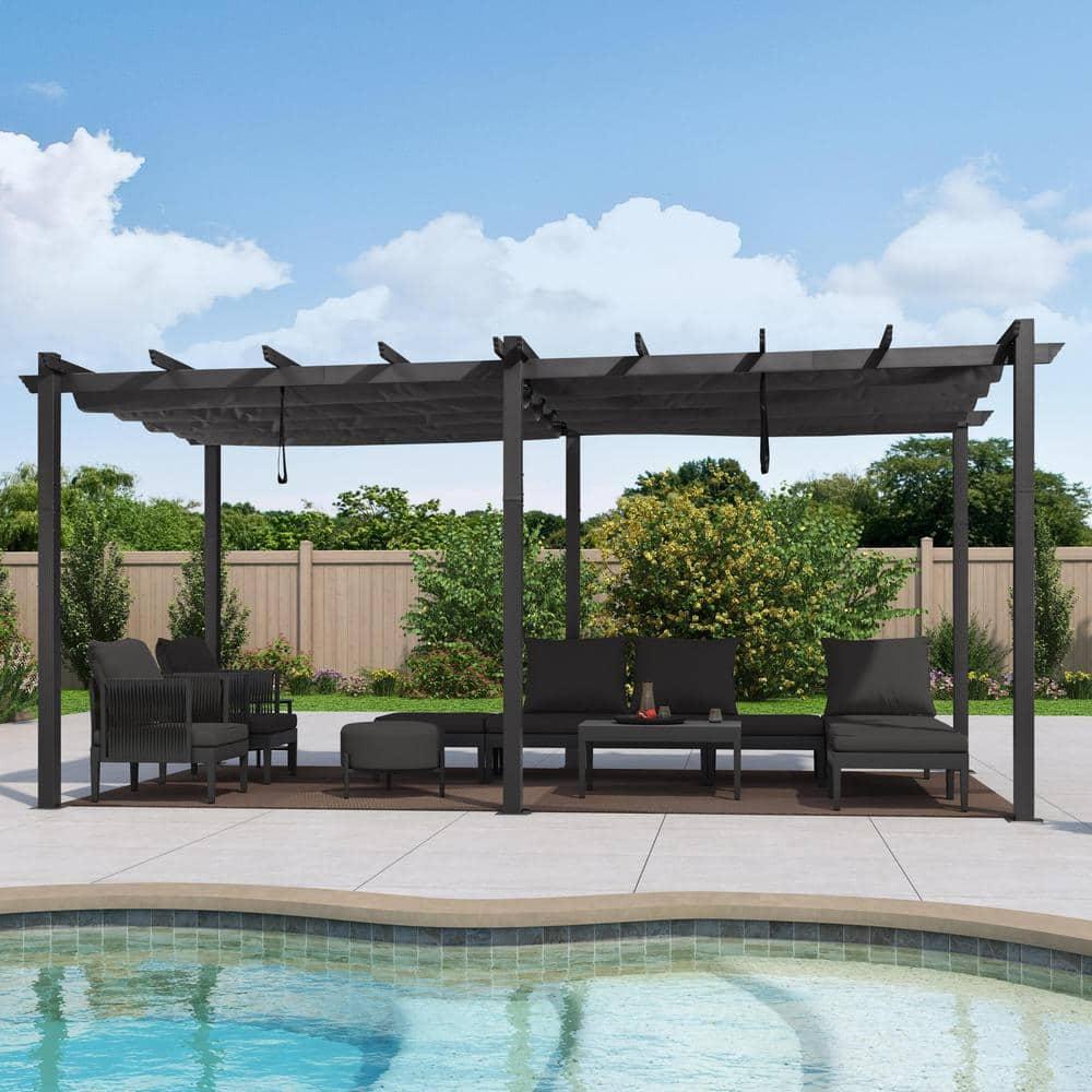 Purple Leaf Aluminum Pergola with Canopy