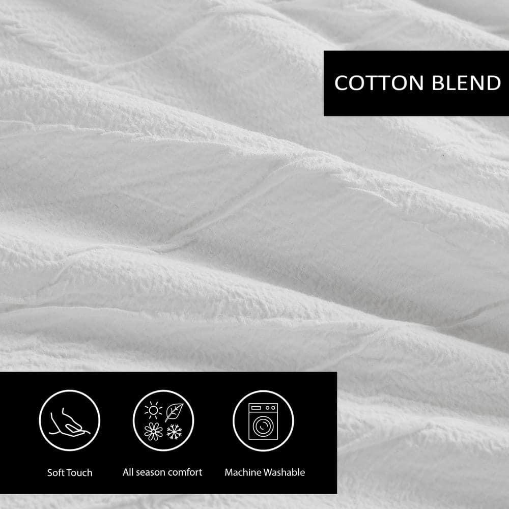Vera Wang Vera Wang Abstract Crinkle White Comforter Set
