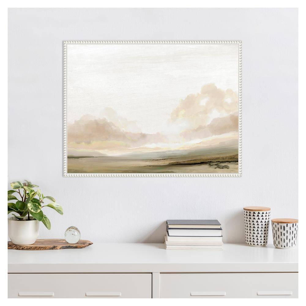 30"x23" Southern Landscape by Dan Hobday Framed Canvas Wall Art Print White - Amanti Art: Modern Abstract Lithograph, Polystyrene Frame