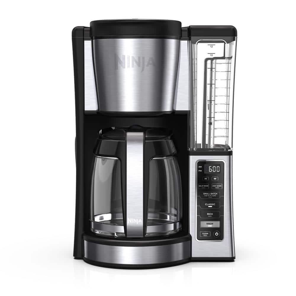 Ninja® 12-Cup Programmable Coffee Brewer, 2 Brew Styles, Adjustable Warm Plate, 60oz Water Reservoir, Delay Brew - Black/Stainless Steel