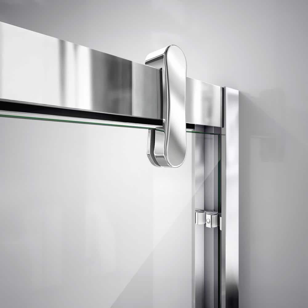 Cavalier 56" W x 77.38" H Bypass Semi-Frameless Shower Door with Clearmax™ Technology