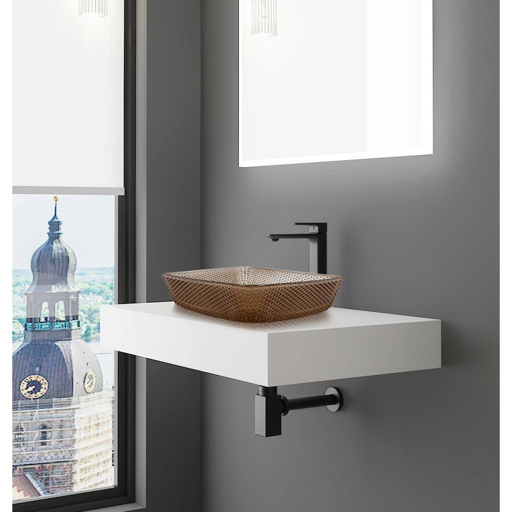 16" AquaLuxe Glass Vessel Sink