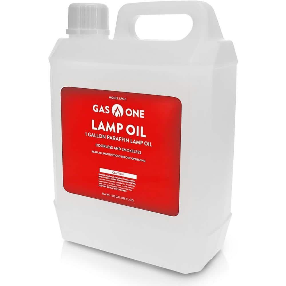 GasOne 1 Gallon Liquid Paraffin Lamp Oil – Multifunctional Lamp Oil Smokeless Odorless Indoor Ideal for Lamps, Lanterns, Tiki Torch – Safe Packaging