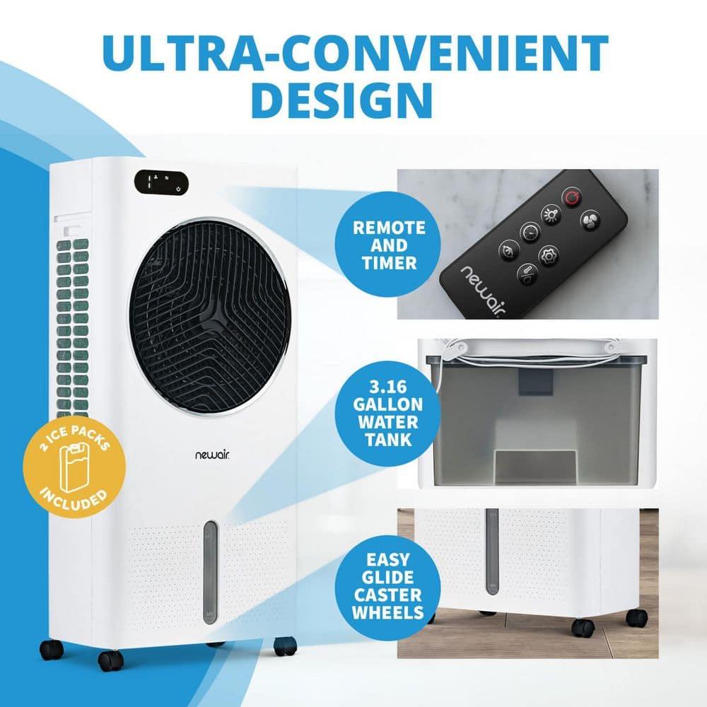 Newair Newair Evaporative Air Cooler and Portable Cooling Fan, 1600 CFM, Remote Control and Timer
