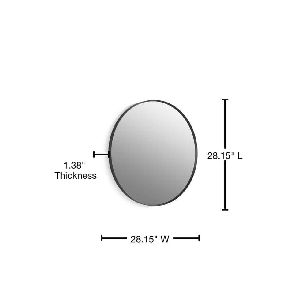 Essential Round Wall Mirror, Bathroom/Vanity Mirror with Frame