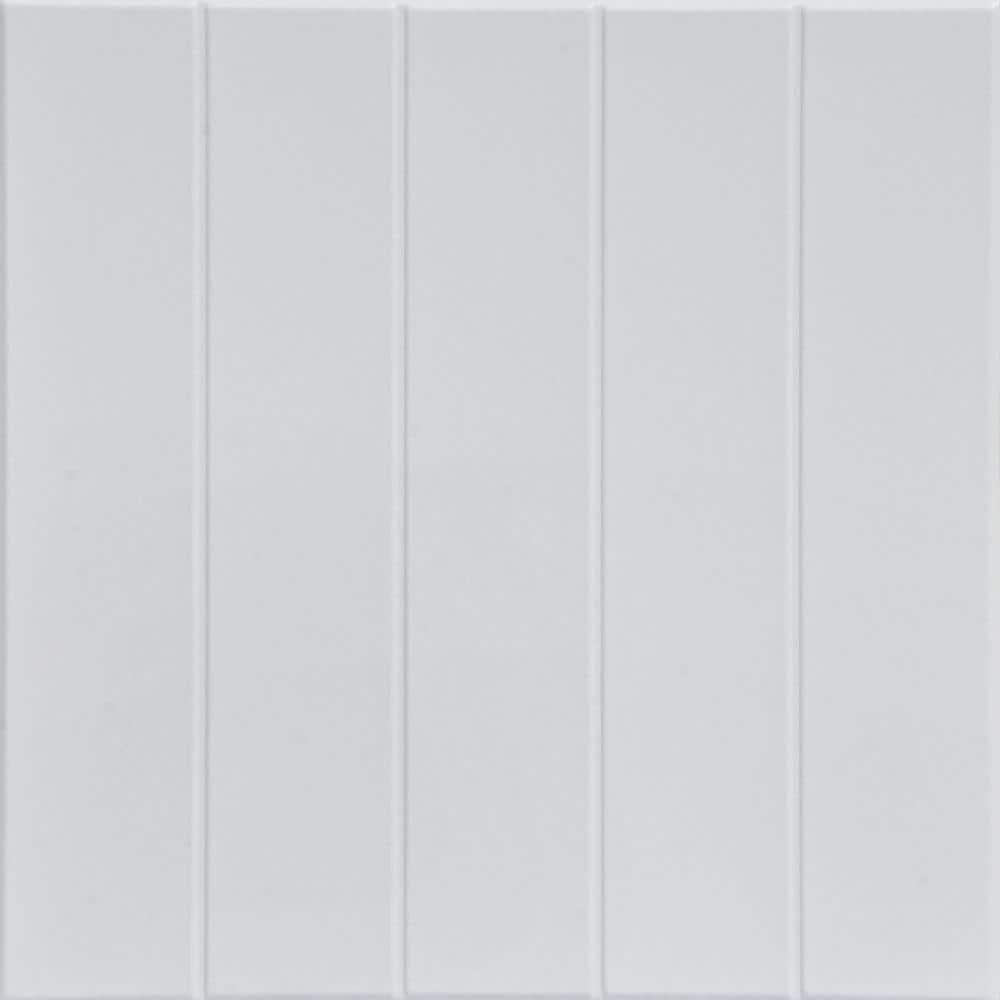 Bead Board 1.6 ft. x 1.6 ft. Polystyrene Glue-up Ceiling Tile