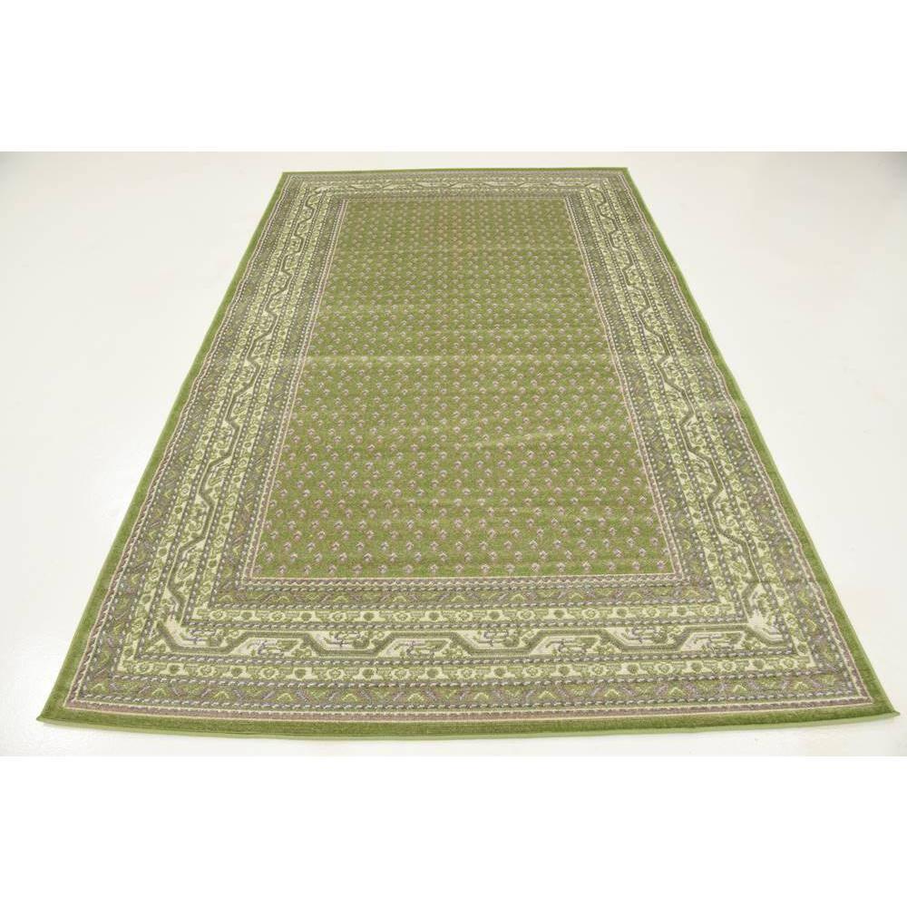 Unique Loom Williamsburg Collection Area Rug - Allover (5' 1" x 8' Rectangle Green/Gray)