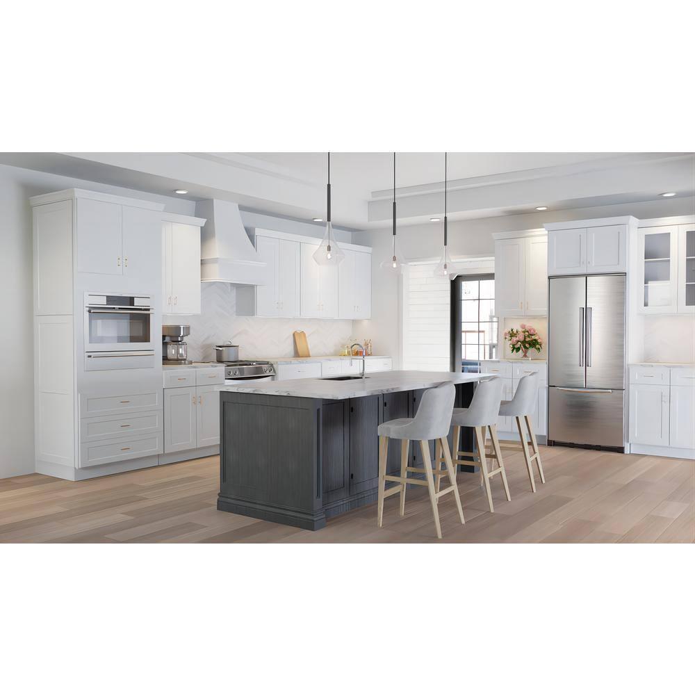 HOMLUX Easy-DIY 21 in W x 24 in D x 34.5 in H in Shaker White Ready to Assemble Drawer Base Kitchen Cabinet With 3-Drawers