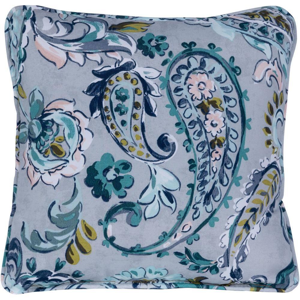 Hanover Paisley Linen Indoor/Outdoor Throw Pillow