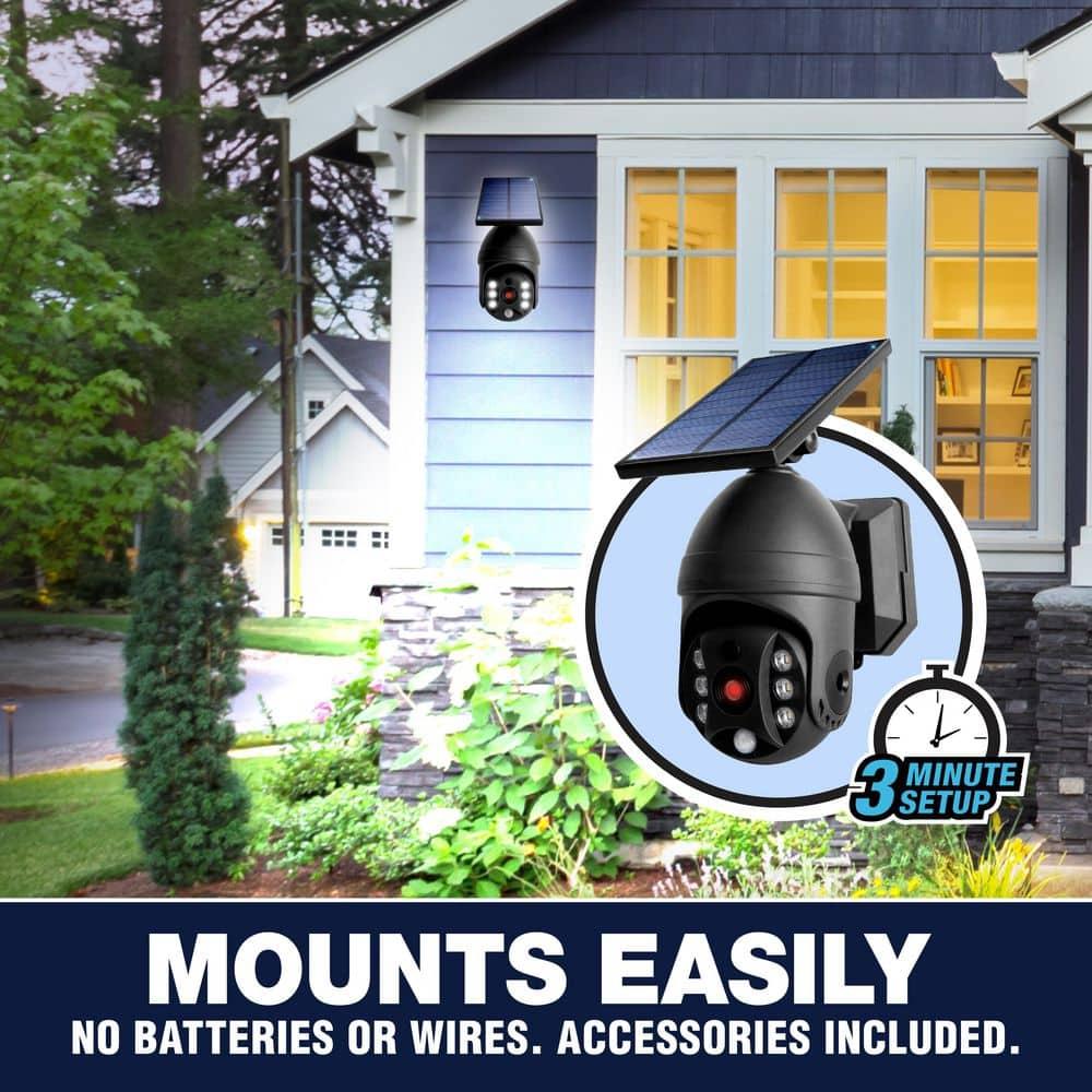 Bell + Howell LED Solar Powered Outdoor Security Spotlight with Motion Sensor
