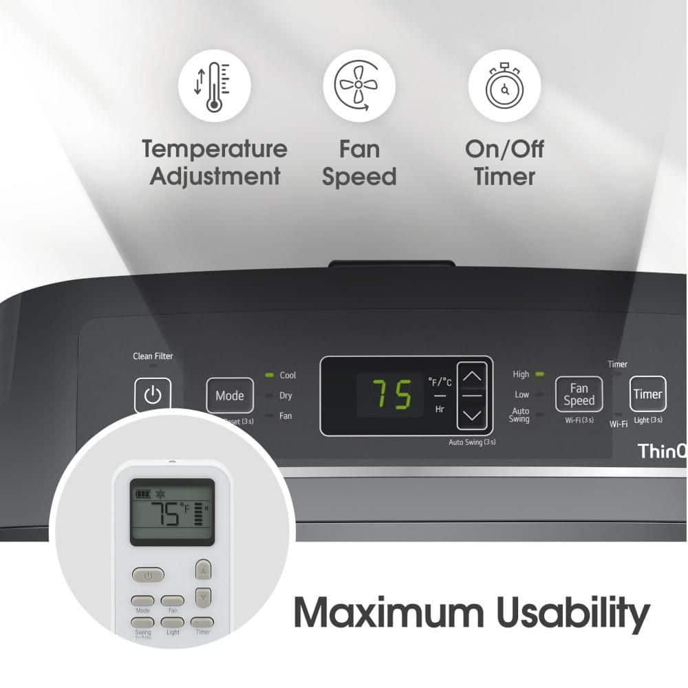 LG 8000 BTU (DOE) / (12000 ASHRAE) Portable Air Conditioners Cools 350 Sqft Easy Install & WiFi App Remote Eco-friendly, Quiet Small & Medium Room Air Conditioner AC Unit Home Gray LP0823GSSM