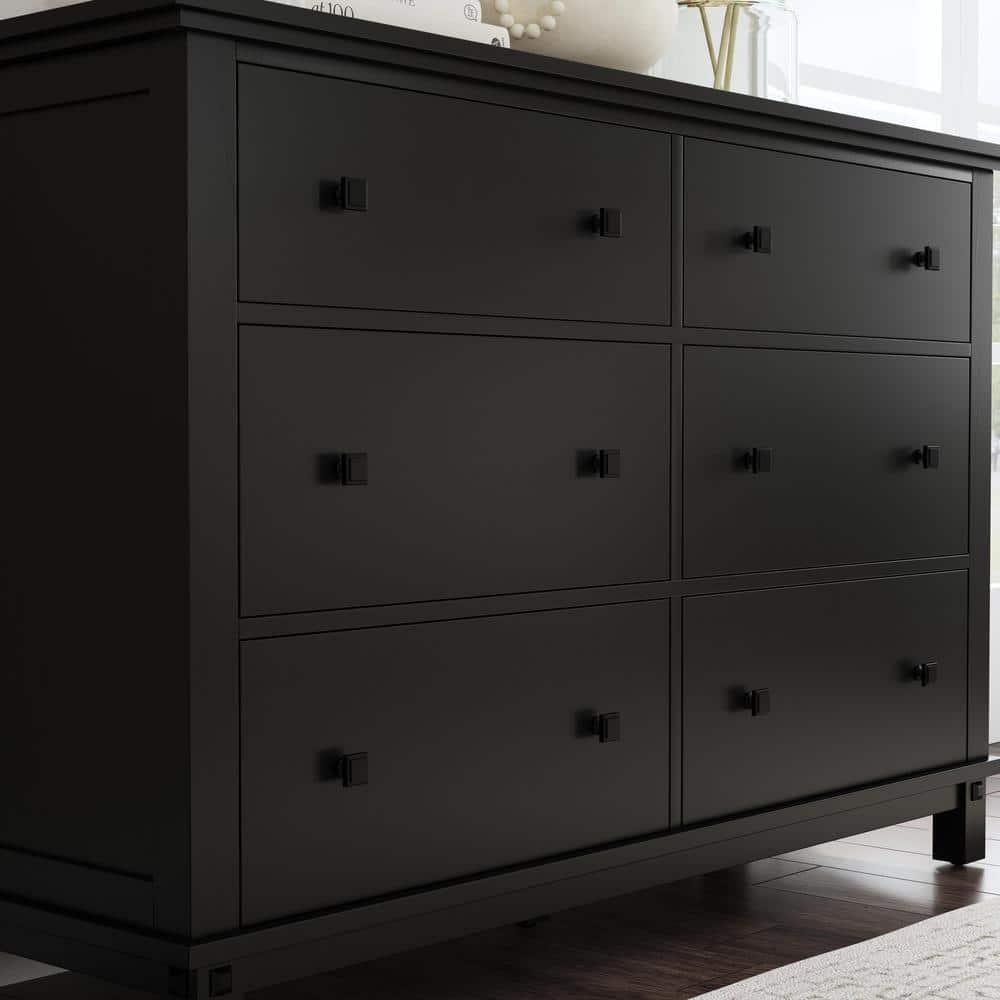 homestyles Oak Park Black Wood Dresser
