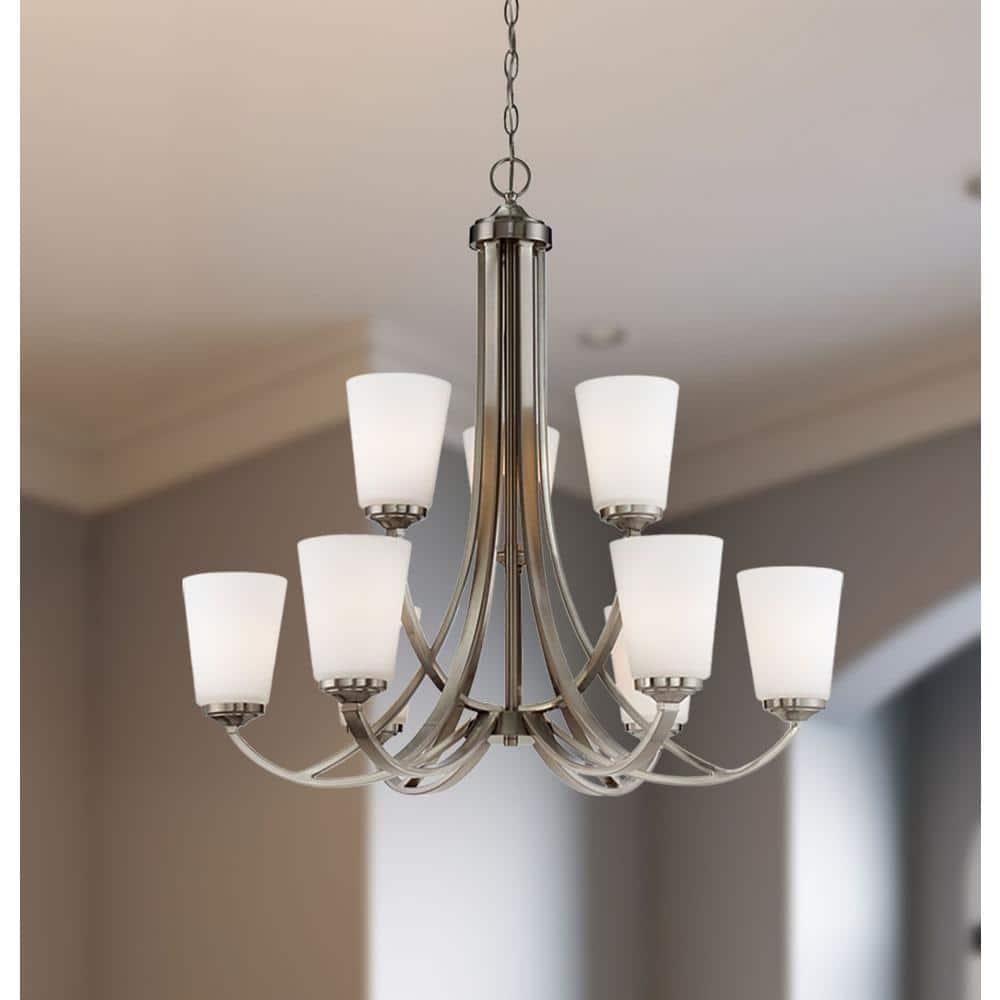 Minka Lavery - Overland Park - Chandelier 9 Light Brushed Nickel in Transitional