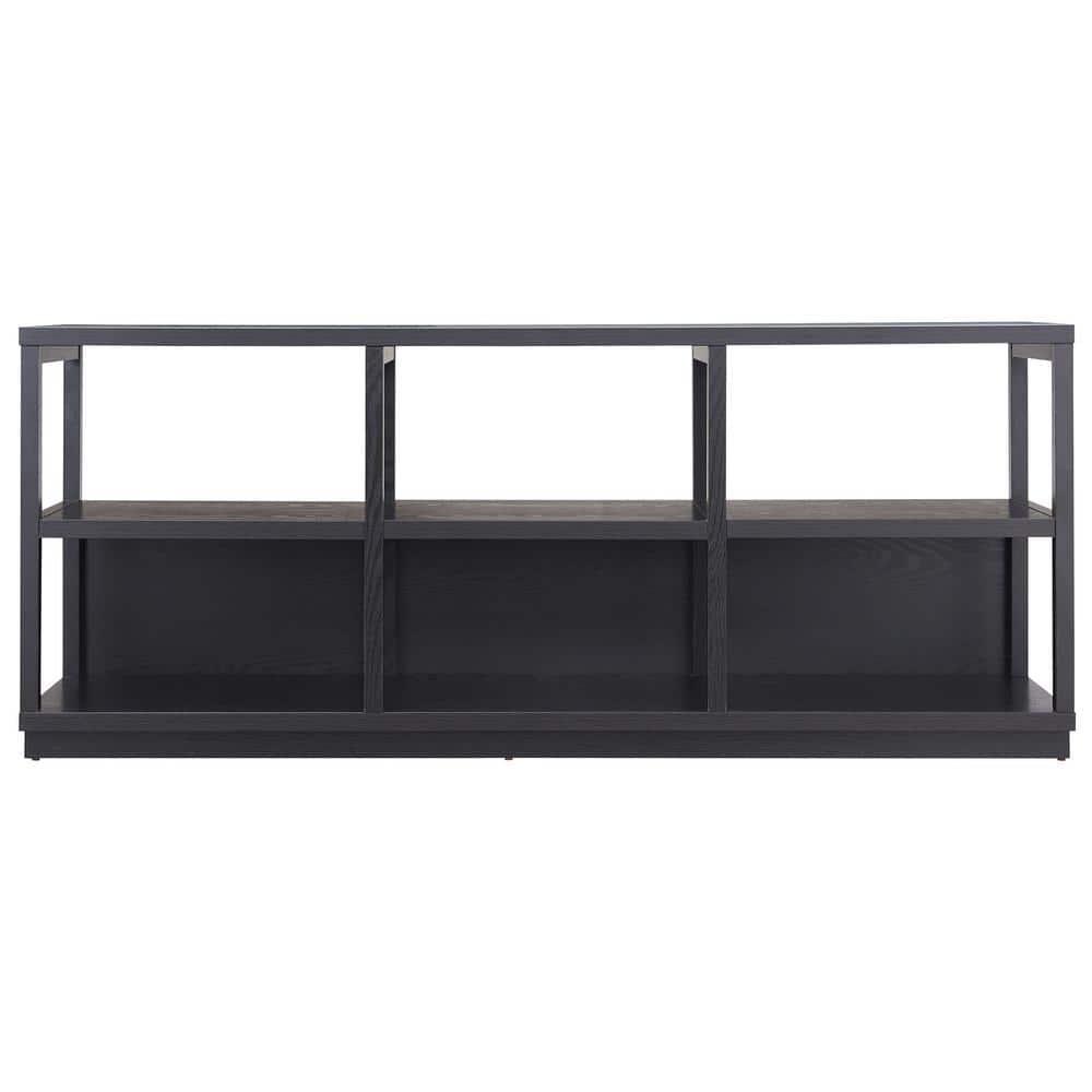 Evelyn&Zoe Thalia Rectangular TV Stand for TV's up to 75", Black