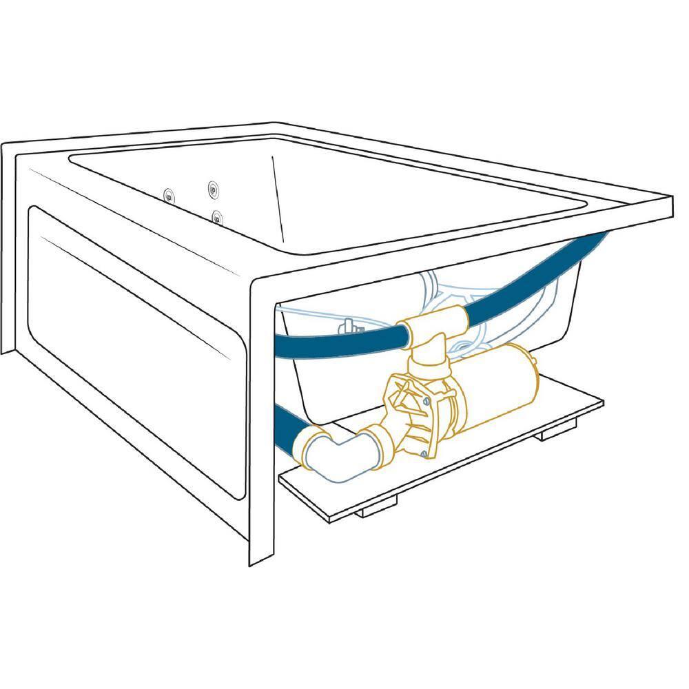 Cetra® 60" x 32" Alcove Whirlpool Acrylic Bathtub