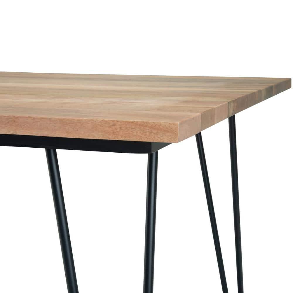 Hunter Solid Mango Wood Dining Table, Industrial Style