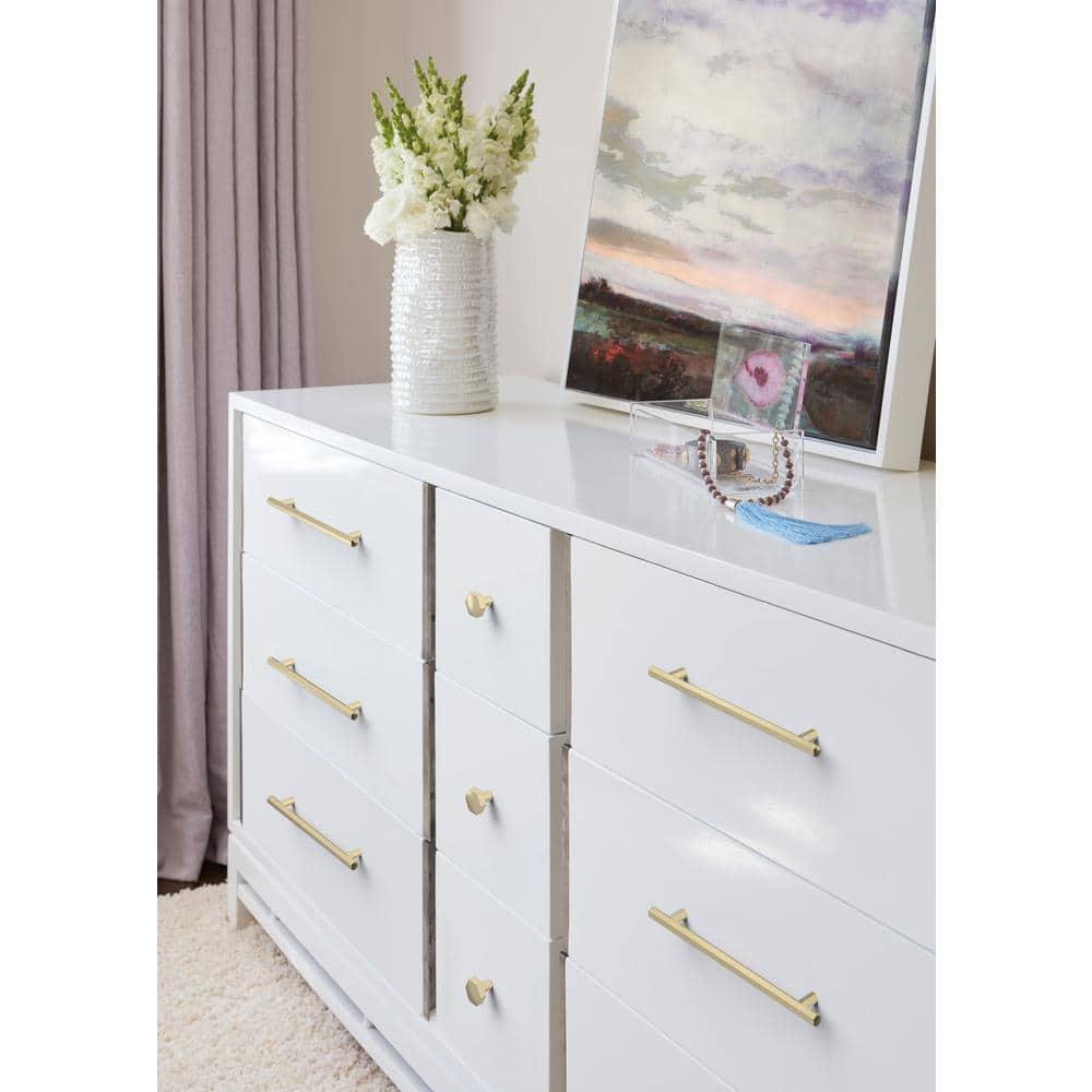 Amerock Caliber 7-9/16 inch (192mm) Center-to-Center Golden Champagne Cabinet Pull