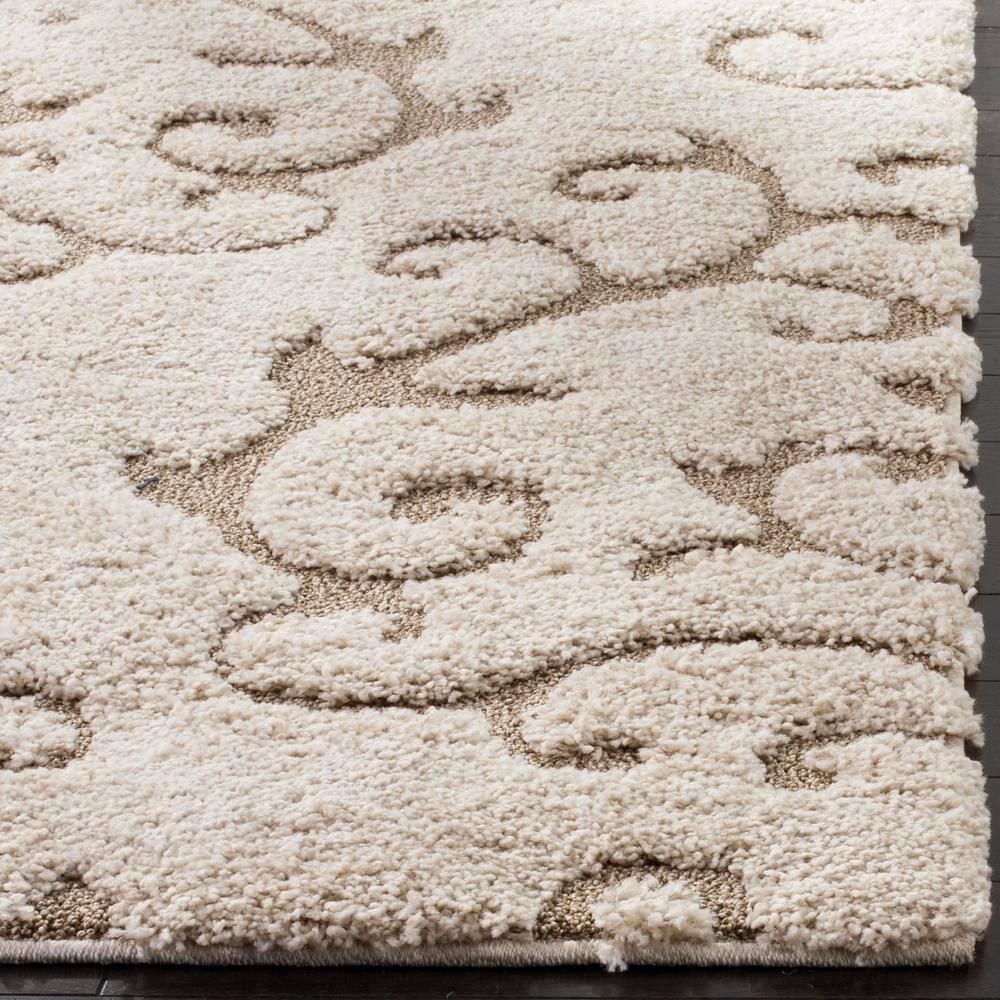 Florida Shag SG470 Power Loomed Indoor Area Rug - Cream/Beige - 9'x12' - Safavieh