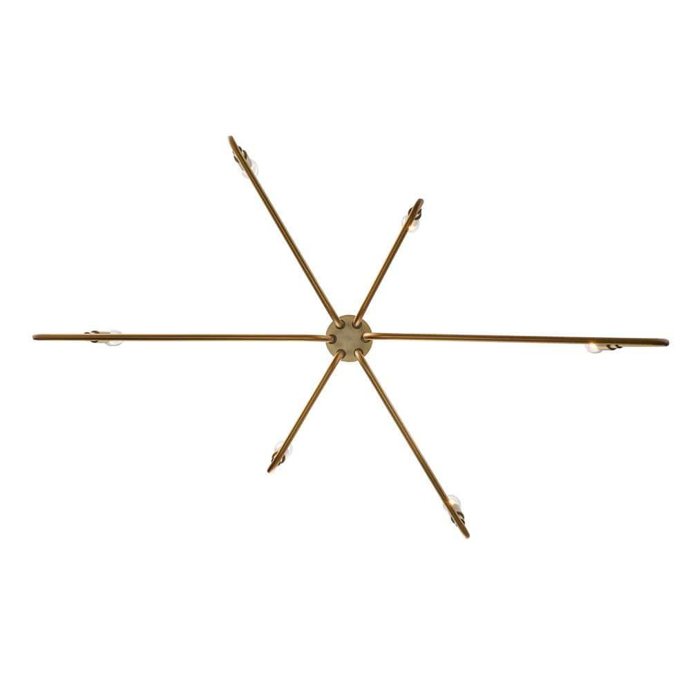 Charlotte Midcentury Modern Antique Gold Cluster Chandelier