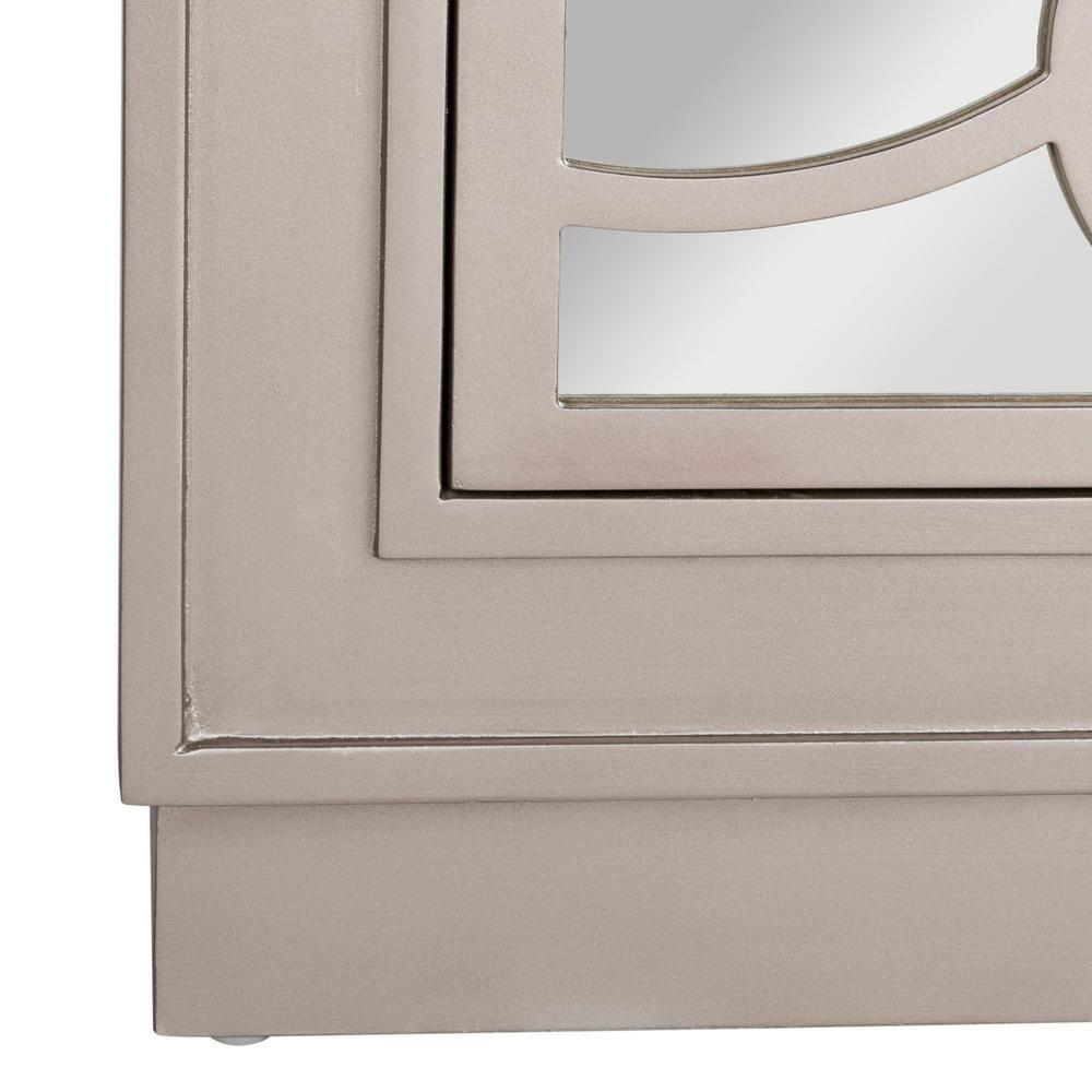 SAFAVIEH Catalina Classic Swirl Solid 3 Drawer Mirror Chest, Champagne/Nickel