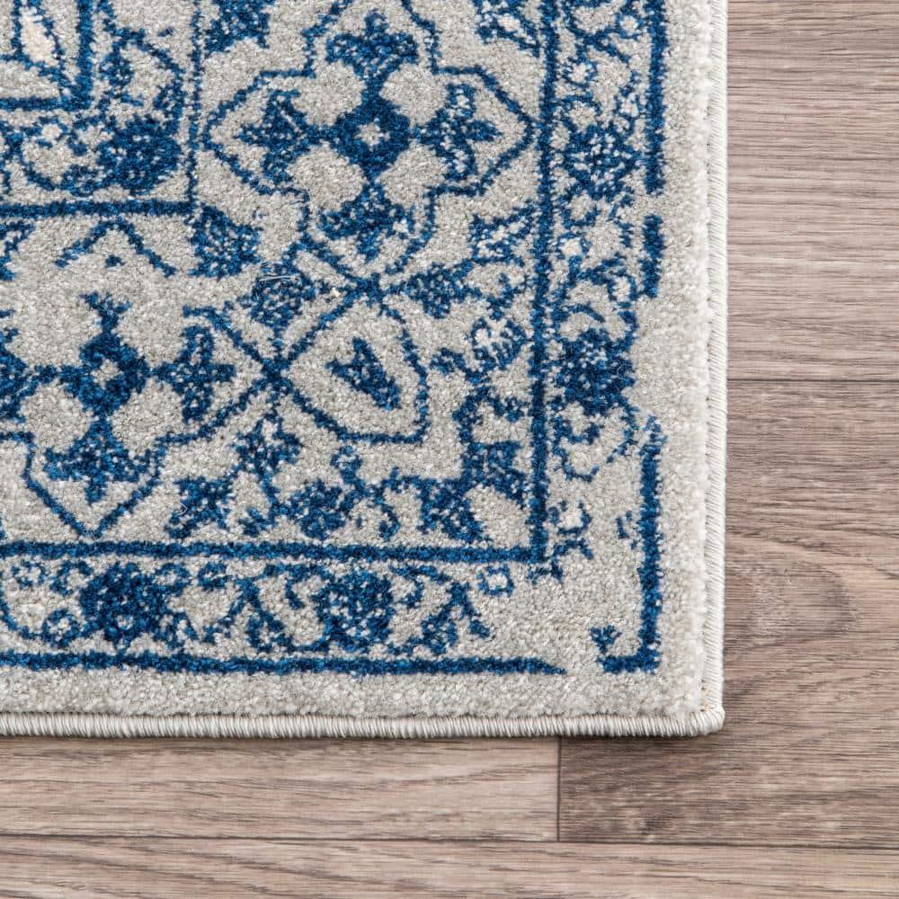Nuloom Odell Oriental/Persian 6 Square Indoor Area Rug for Living Room Bedroom Dining Room Kitchen, Blue/Ivory