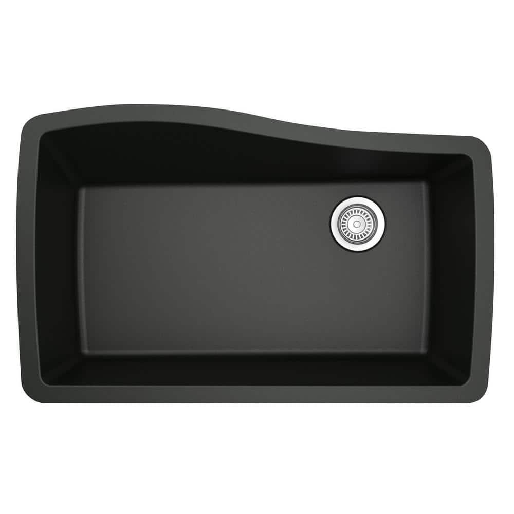 Karran Undermount Quartz Composite 33-1/2'' X 21'' Single Bowl Kitchen Sink