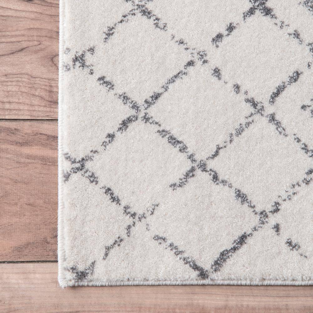 nuLOOM Blythe 8 x 8 (ft) Polypropylene Gray Square Indoor Geometric Moroccan Area rug