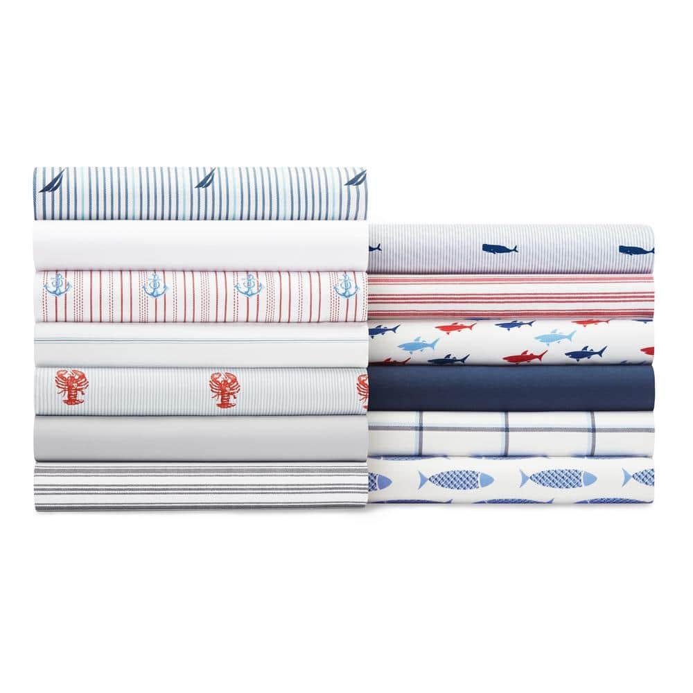 Nautica Solid Cotton Percale Sheet Sets