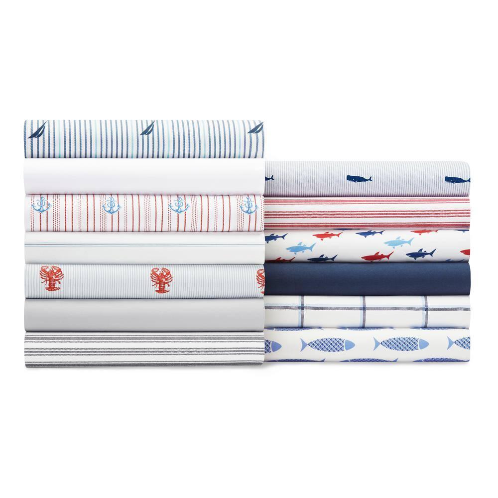 Nautica Solid Cotton Percale Sheet Sets
