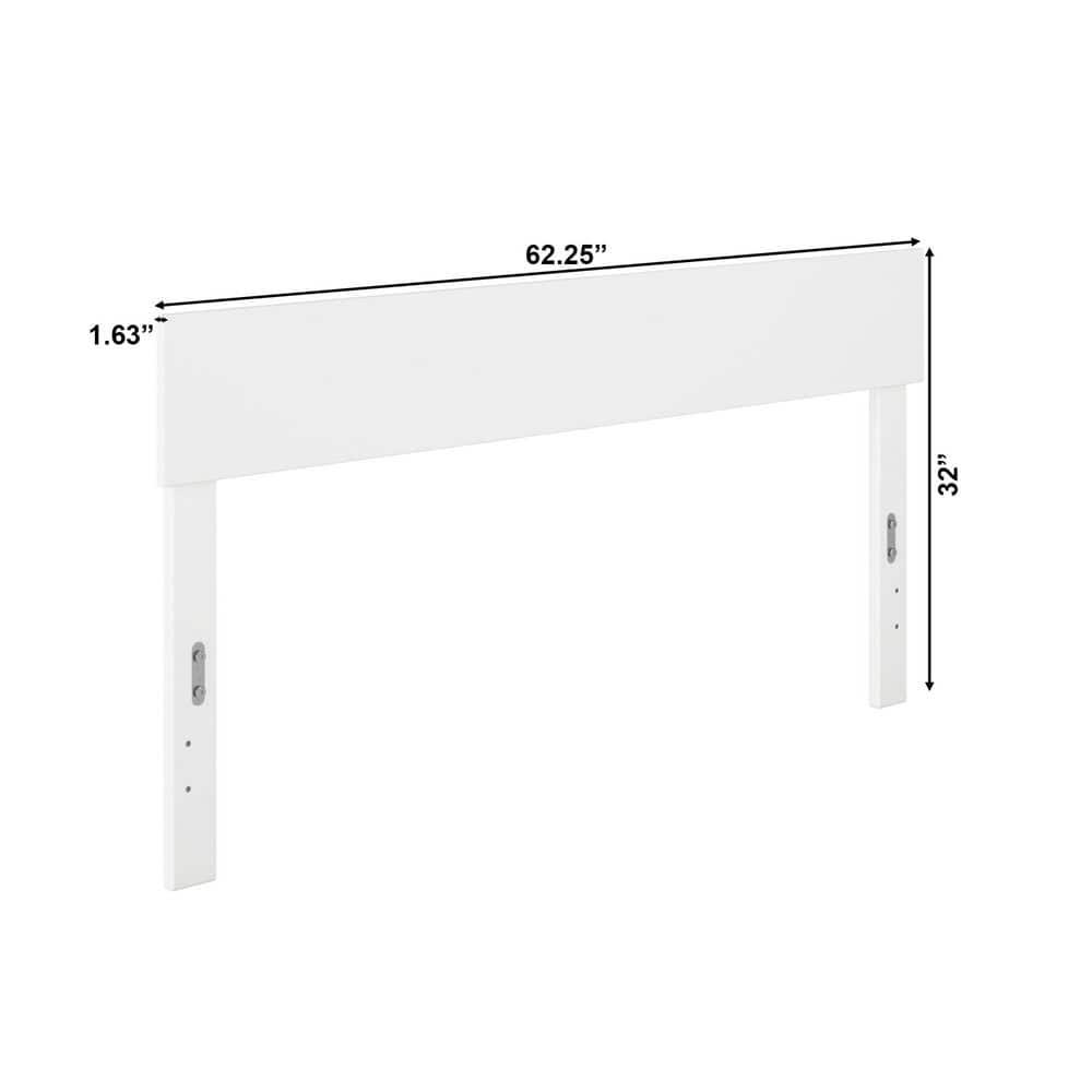 Queen Boston Headboard White - AFI: Solid Wood, Sleek Finish, Modern Design, Easy Install