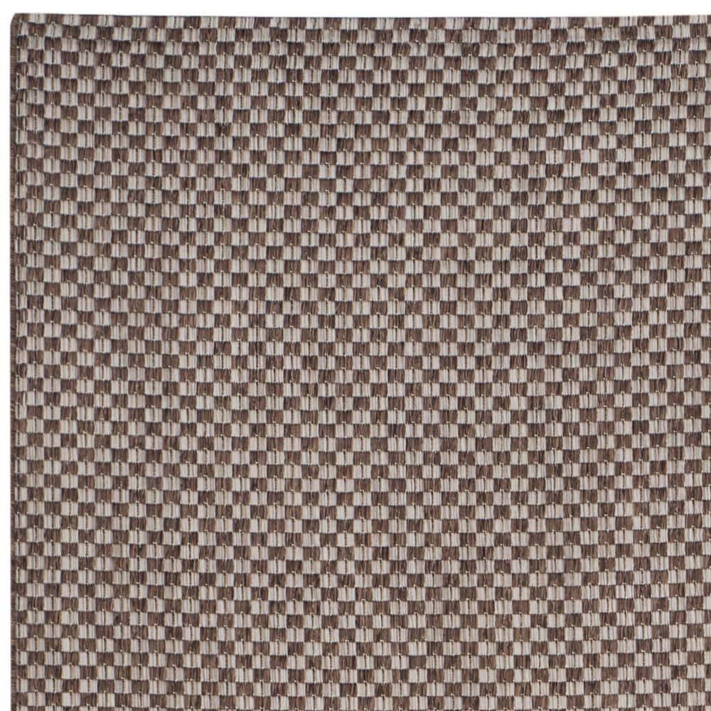 Courtyard CY8653 Power Loomed Indoor and Outdoor Area Rug - Light Brown/Light Grey - 8'x11' - Safavieh