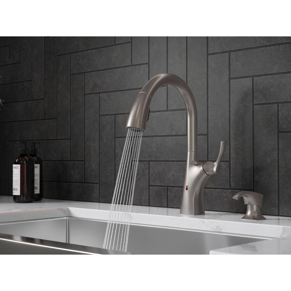 Pull Down Touchless Single Handle Kitchen Faucet with Side Spray