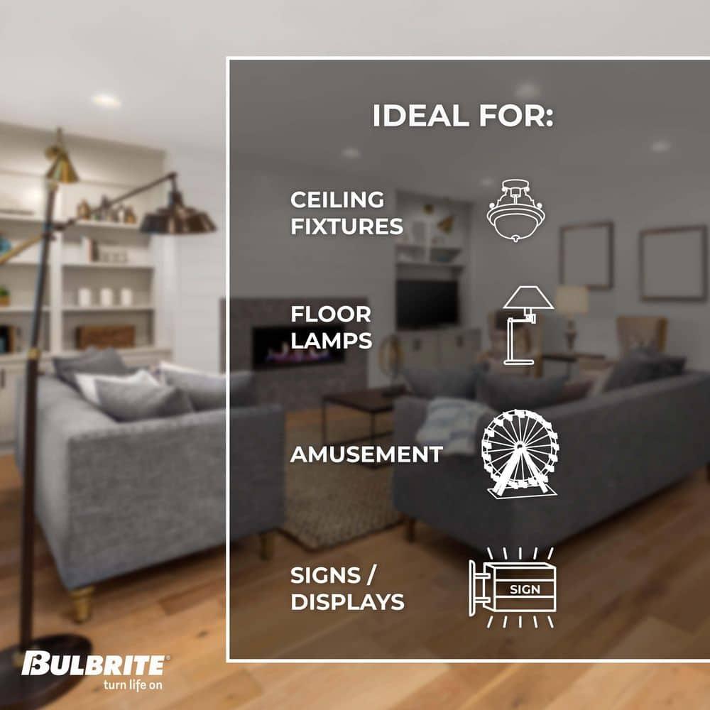 Bulbrite 862154 Pack Of (6) 0.7 Watt S14 Medium (E26) Led Bulbs - Clear