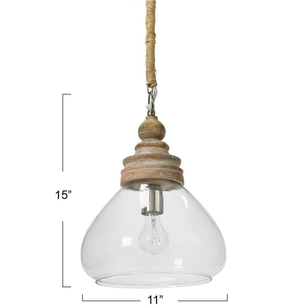 Bellantoni Distressed Mango Wood Ceiling Light