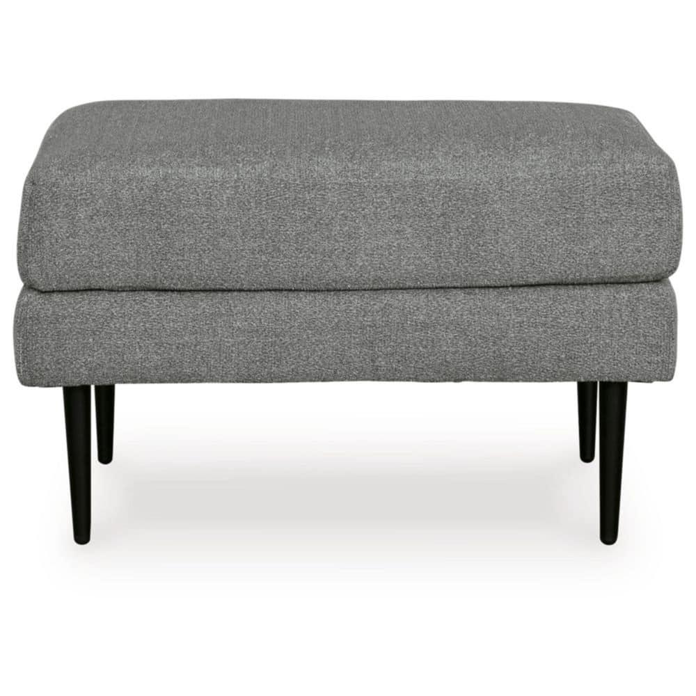 Signature Design by Ashley Contemporary Hazela Ottoman Chenille Charcoal