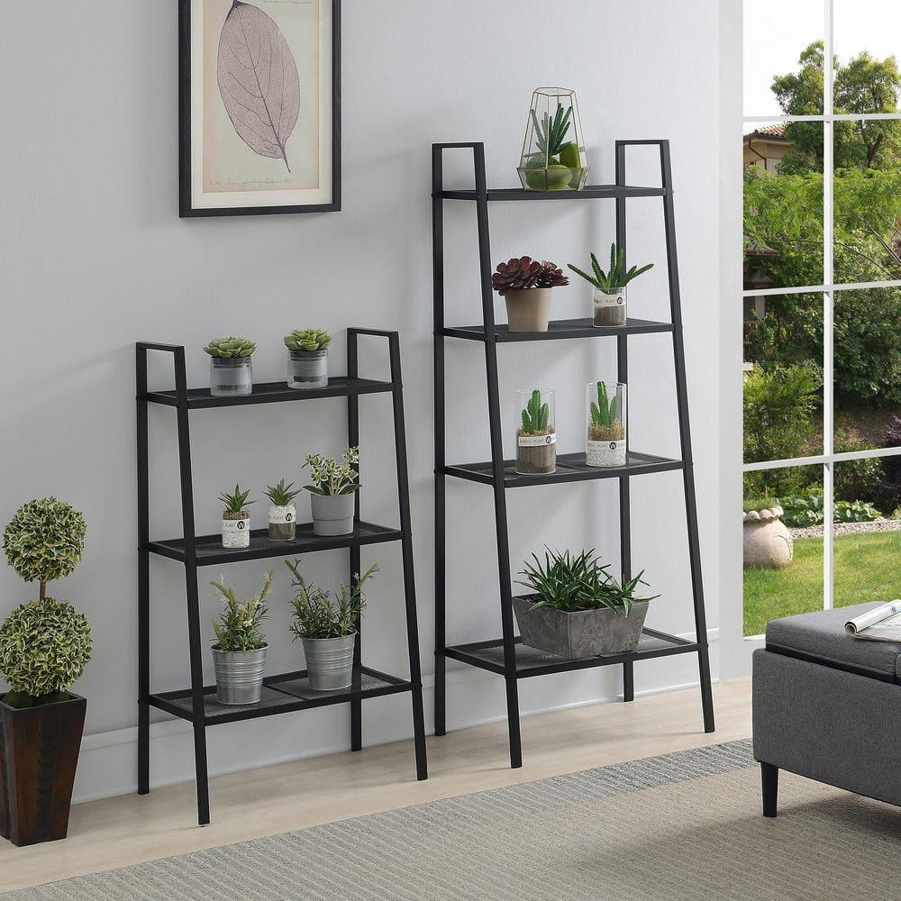 Convenience Concepts Designs2Go 4 Tier Metal Plant Stand, Black