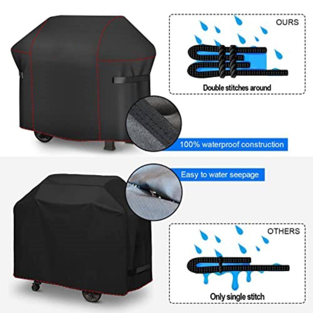 BBQ Gas Grill Cover, 48 Inch for Weber Spirit 2, Waterproof Weather Resistant, UV & Fade Resistant, PU Coating for Weber Spirit II 200 Series, Spirit 200, Spirit II E210 Gas Grill