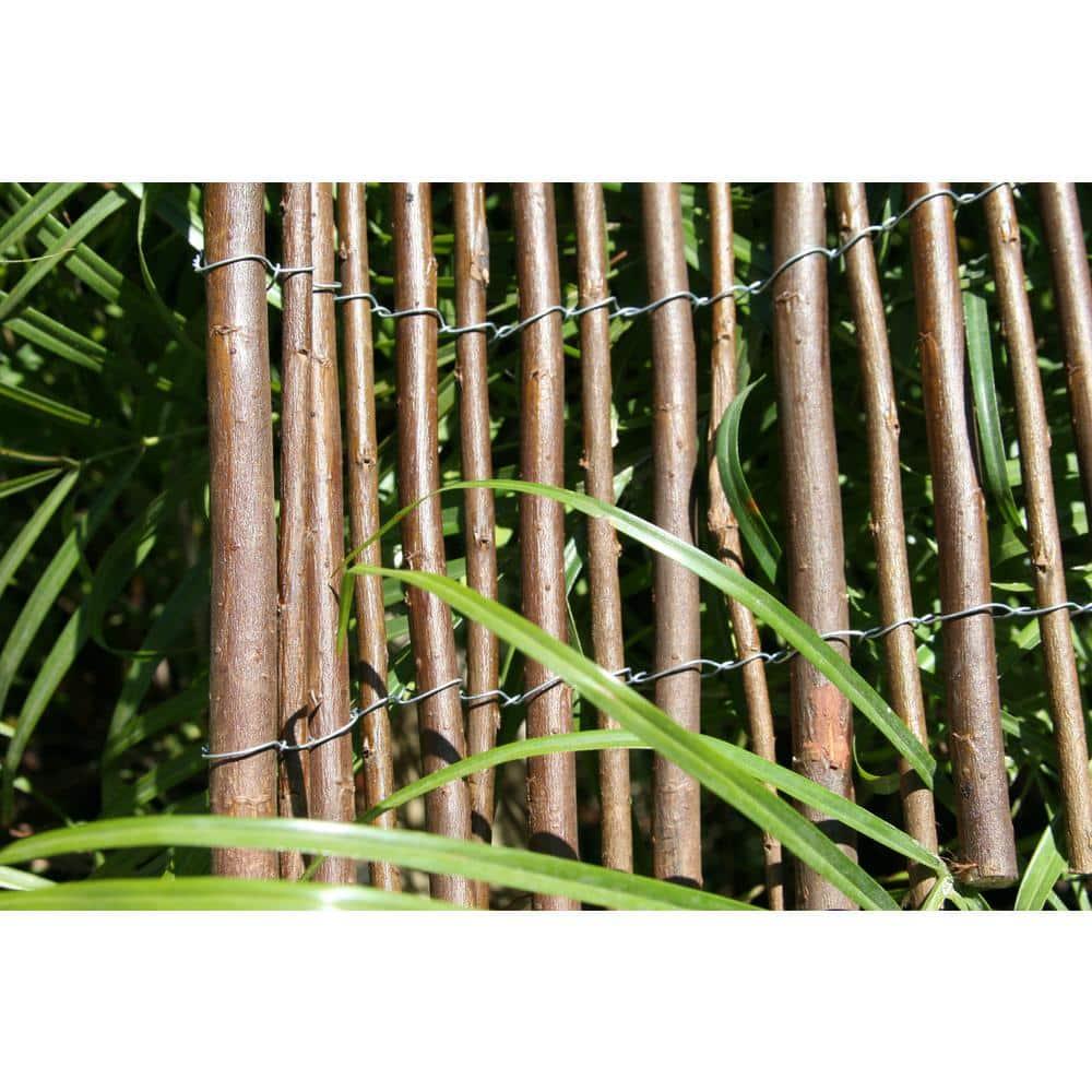 Backyard X-Scapes Natural Willow Rolled Panel Fence Decorative Fencing Natural 6' H x 16' L