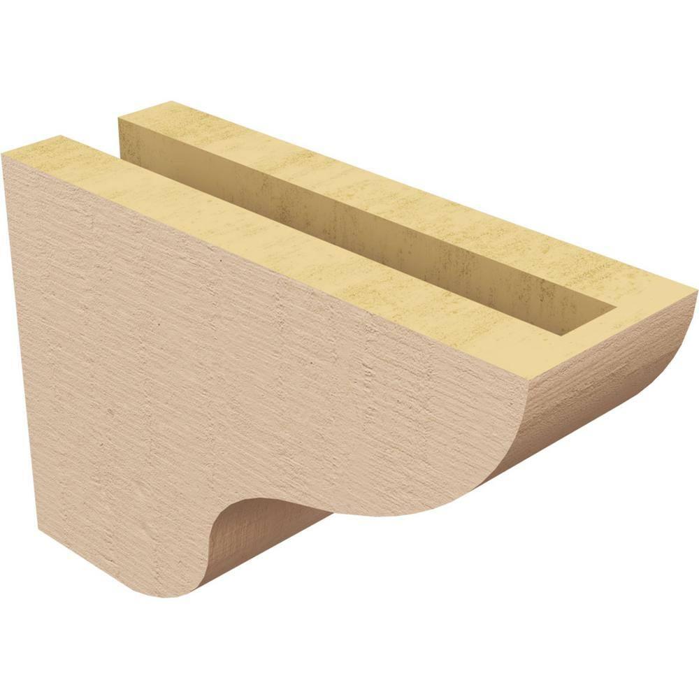 Ekena Millwork Greensboro Rough Cedar Woodgrain TimberThane Corbel, Primed Tan