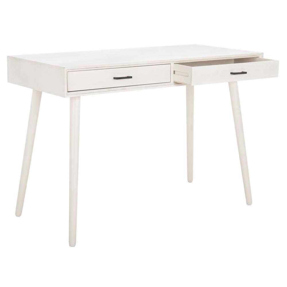 O'Dwyer 2 Drawer Desk - Distrssed White - Safavieh