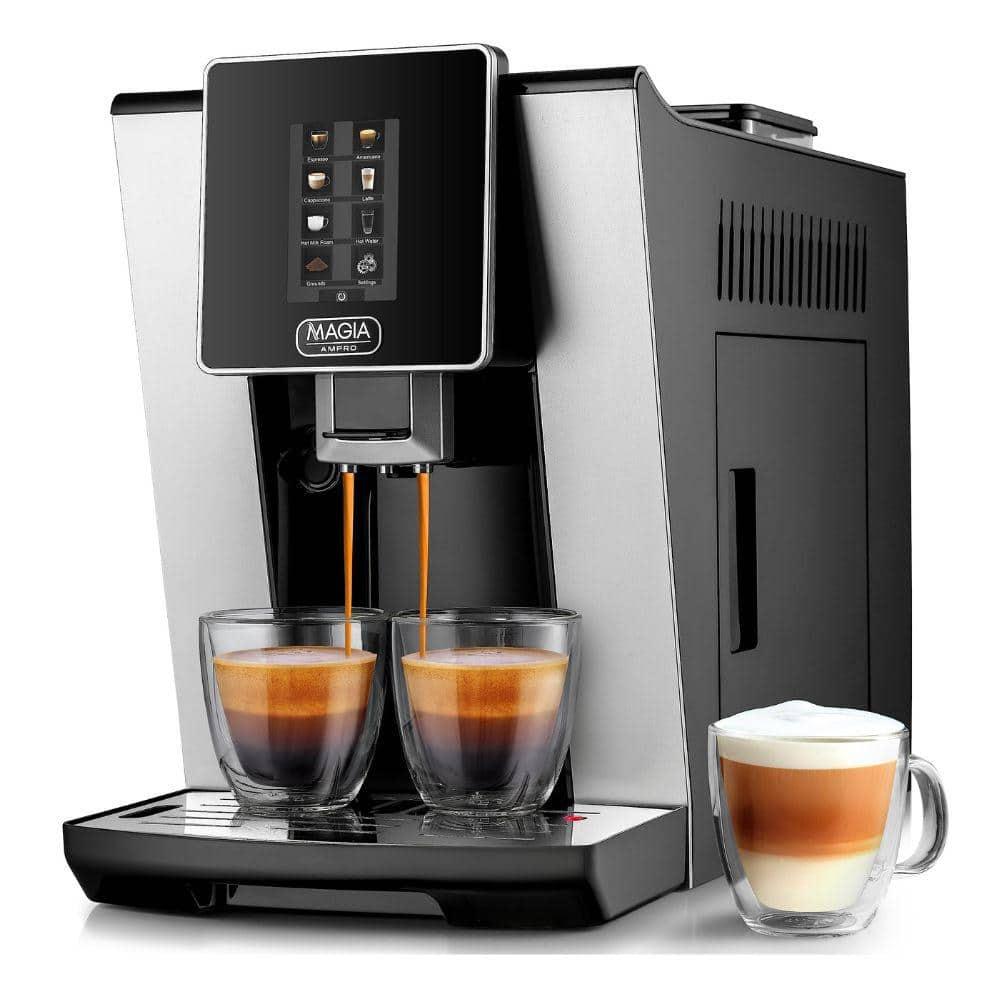 Magia AMPRO Automatic Espresso Machine with Grinder, Super Automatic Coffee Machine and Milk Frother by Zulay Kitchen