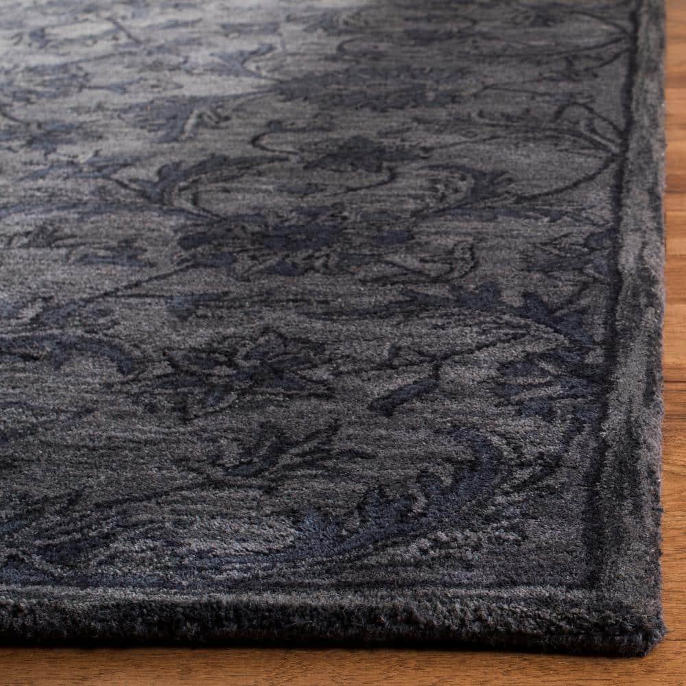SAFAVIEH Antiquity May Floral Vines Wool Area Rug, Grey/Multi, 9' x 12'